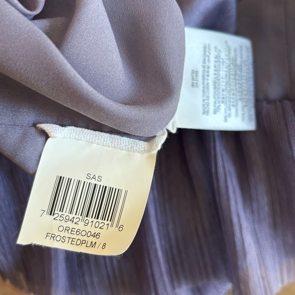 BCBG Strapless Mini Dress Frosted Plum, Size 8 - Picture 8 of 12